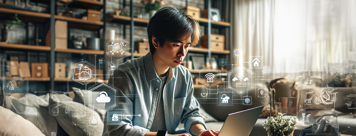 Person using a computer